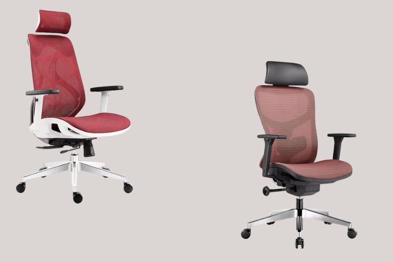 Ghế công thái học màu đỏ