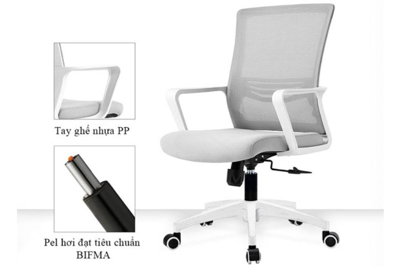 Ghế xoay lưới màu trắng