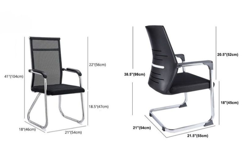 Chiều cao từ mặt ghế đến sàn phù hợp phòng họp