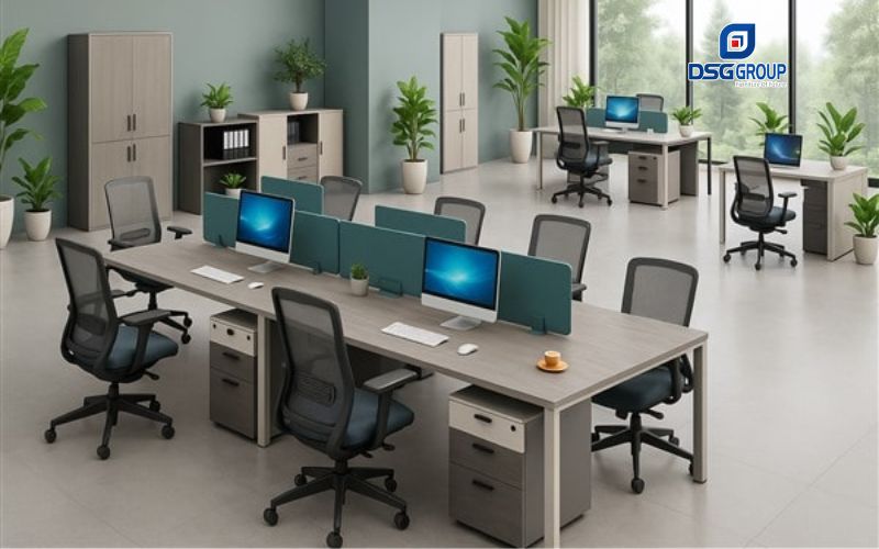 Kết hợp ghế xoay với bàn làm việc phù hợp