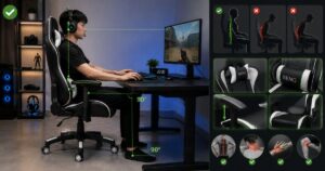 Cách Ngồi Ghế Gaming Đúng Tư Thế