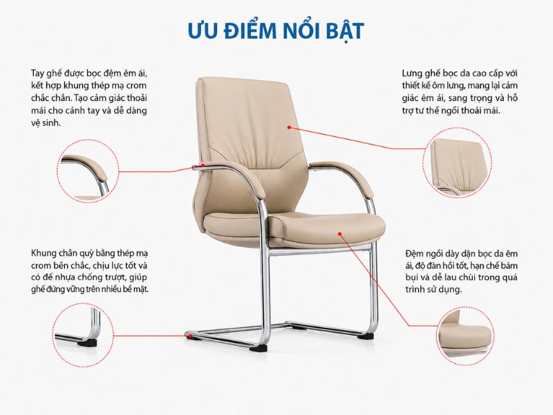 Đặc điểm của ghế văn phòng bọc da
