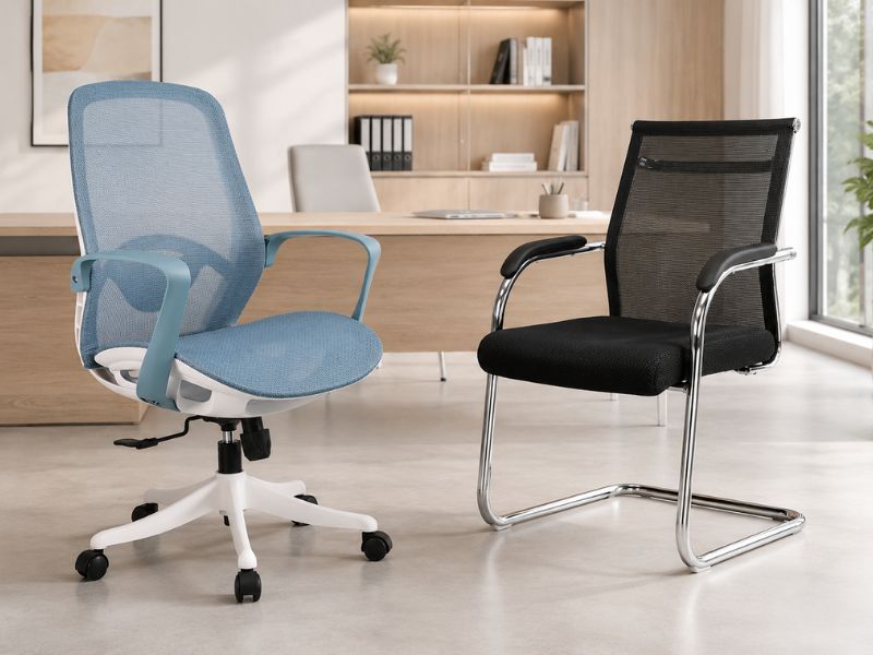 So sánh ghế xoay văn phòng và ghế cố định