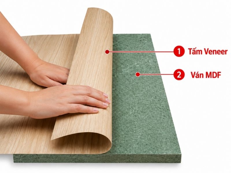 Lớp gỗ Veneer tự nhiên cao cấp