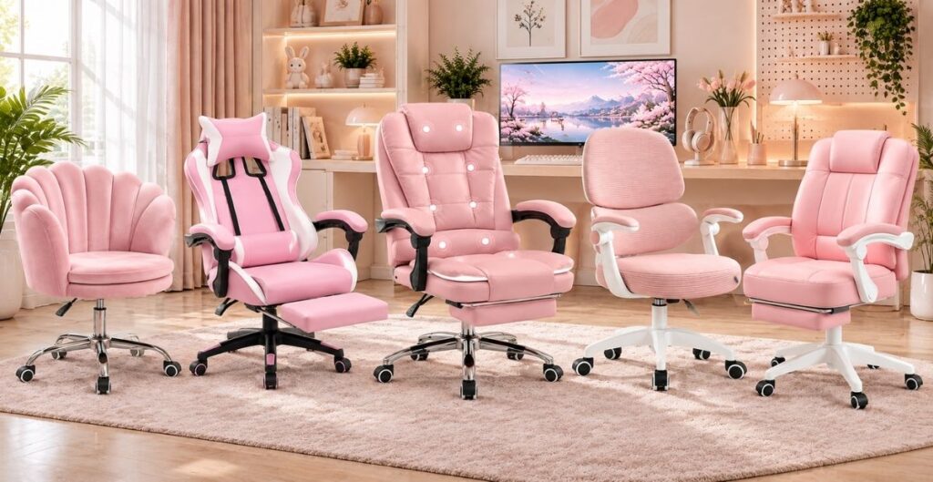 Top mẫu ghế xoay màu hồng đang “hot” nhất hiện nay 1 Top mẫu ghế xoay màu hồng đang “hot” nhất hiện nay
